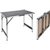 HI Universaltisch 100x60x73cm Campingtisch 4-fach höhenverstellbar Falttisch Tisch