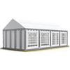 TOOLPORT Tendone per feste 4x8 m PVC grigio-bianco 100% impermeabile Gazebo da giardino Tendone da esterno Tenda party