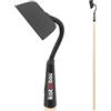 KOTARBAU® Zappa da Giardino 40 x 160 mm zappa a forma trapezoidale con manico in legno 120 cm zappa per smuovere, zappa per piante, zappa per erbacce, attrezzo da giardinaggio per allentare la