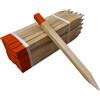Ogrodzenia Wiklinowe 25 Paletti in Legno di Faggio 25x25 mm - Lunghezza 40 cm - Punta Verniciata Rossa - Paletti di Riferimento per Rilievi Geodetici e Segnalazione - Pali da Giardino e Recinzione Robusti