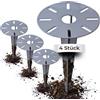 Novatool 4 x giochi da giardino Ø 15,5 x H 30,5 cm zincato I picchetti per lampade a terra di ancoraggio a terra I giochi da giardino, accessori da giardino, colonne prese, ancoraggio a terra in