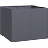 vidaXL Fioriera Antracite 100x100x80 cm in Acciaio, Vaso per Piante, Supporto per Piante, Letto rialzato, Supporto per fioriera, Vassoio per Piante