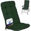 Beautissu Cuscino per Sedia a Sdraio per sedie reclinabili spiaggine | 120x50x8cm Verdone Extra Comfort poltrone schienale alto giardino reclinabile spiaggina Flair HL