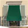 Corredocasa Tenda da Sole da Esterno per Balcone/Terrazzo/Veranda con Anelli e Ganci per Applicazione, Made in Italy Resistente e Lavabile, 100% Poliestere, Tinta Unita (Verde, 280x300 cm)