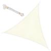 AND HOME Vela Ombreggiante Triangolare, + Corda, ANTI- UV, IMPERMEABILE, Facile Da Pulire e Installare, Ideale Per Terrazzo, Giardino, Campeggio, Avorio, 3x3x3m