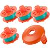Gotrain 5367 Bobina di ricambio per decespugliatore compatibile con decespugliatore da giardino smallCut 2402 e 2404, 05367-20 bobina, 05329-20 copertura, Φ2 mm, lunghezza 4 m (4 bobine+1 copertura)