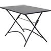 milani home Tavolo Rettangolare Pieghevole in Ferro Nero 110 X 70 per Esterno Giardino, Portico, Ristorante, Gelateria Bar Hotel Albergo