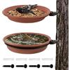 Generic Vassoi per uccelli montati su albero per mangiatoia per uccelli, ciotola da bagno per uccelli per esterni installata su recinzioni in legno da parete, pali per cortile, balcone, patio
