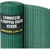 OWIJI Arella in PVC Canniccio Frangivista Verde 150x300 Cm Listelli Bifacciali Doppio Schermo Privacy Ovale Plastica Privacy Giardino Terrazzo Balcone Copertura Resistente