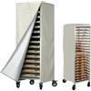 Generico Copertura per Portapane e Teglie da Forno Impermeabile Antipolvere, Tessuto Oxford 420D con Cerniera e Design Ventilato per Uso Domestico e Ristorante (Beige)