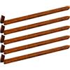 innogard 5 pezzi - Ancoraggio a terra 450 x 50 x 12 mm, spessore 1,5 mm, per bordo prato largo - acciaio corten - asta di fissaggio