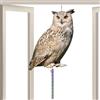 Generic Esca artificiale gufo per spaventare gli uccelli - Rocchetti artificiali riflettenti per spaventare gli uccelli dai giardini | Gufo artificiale per spaventare gli uccelli da giardini, finestre, ecc