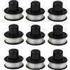 Daaxing 3/6/9 testine per decespugliatore Black & Decker A6226 bobina di alimentazione a urto GL250 GL310 GL360, bobina e linea di ricambio per trimmer (9 pezzi)