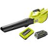 RYOBI Soffiatore Turbo Jet 36V RYOBI - Soffiatore 193 km/h - Batteria 4,0Ah - Caricabatterie - RY36BLB-140
