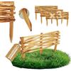 BOGATECO Set di 3 recinzioni da giardino in legno di nocciola, 60 cm x 20 cm, bordatura da prato, recinzione a doghe, ideale come bordo per aiuole o sentiero, colore: marrone
