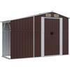 vidaXL Capanno da Giardino Marrone 277x93x179 cm in Acciaio Zincato