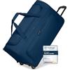 REDOLZ borsone da viaggio con ruote L 71 cm | trolley morbido 83 L leggero per uomo e donna | Duffle Essentials