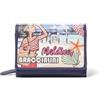 Braccialini Portafoglio Donna Firmato Cartoline Maldive con Clip