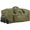 Idroponica 101 INC Borsa Trolley Militare 136L - Robusta, Capiente, con Ruote, Materiale 600D Ultra Resistente, Tasche e Scomparti Multipli, Green