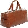 SID & VAIN® borsa da viaggio vera pelle LINUS grande XXL borsa da weekend borsone uomo beige prodotto artigianale