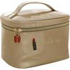 Camomilla Milano Beauty Case Donna, Similpelle, Collezione Make Up, Misura M, Colore Oro