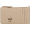 Pinko AIRONE CARDHOLDER VITELLO SETA beige C50Q BEIGE GRIGIO 14X8X1