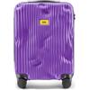 CRASH BAGGAGE Stripe Cabin | Trolley Rigido Bagaglio a Mano (55x40x22 cm) Design Italiano 36 L Capacità 4 ruote girevoli 100% in Policarbonato Chiusura a combinazione Grape Violet (S)