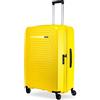 Ciak Roncato Passenger Trolley Grande 4 Ruote Rigido Ultraleggero con Zip Espandibile, Valigia da Viaggio in Polipropilene, Colore Giallo, chiusura TSA