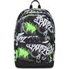Seven Zaino Scuola Pro XXL Reversibile Detach The Double, Verde Nero, 3 Zaini in 1, Doppio Scomparto Con Auricolari Wireless, Tasca Porta PC e Tasca Porta Borraccia, Zaino Medie Superiori Ragazzo