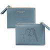 Jeweidea Portafoglio Personalizzato per Donna con Foto Incisa e Nomi Piccolo Portafoglio Bifold con Tasca Portamonete con Cerniera per Mamma, Fidanzata, Regali di Natale Personalizzati (##Blu)