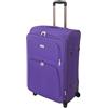 R.Leone Valigia EXTRA LARGE Ultra Grande Espandibile XXL 4 ruote in stoffa 214 (Extra Large 85x52x35 cm, Viola)