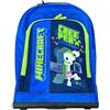 Franco Cosimo Panini Minecraft Zaino Trolley con Ruote, Grafica Creeper, 46 × 35 × 20 cm, Blu e Verde