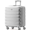 Flight Knight Valigie Rigide in ABS Leggere a 4 Ruote - Bagaglio a Mano Da Cabina Approvato per Compagnie Aeree Come British Airways E Dimensioni Massime per Easyjet Borsa Da Cabina Grande 56x45x25cm