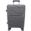 COVERI COLLECTION Trolley Rigido Bagaglio a Mano Espandibile 55x40x20 cm, 4 Rotelle Girevoli 360°, Scocca in ABS Resistente ai Graffi, Approvato Compagnie Aeree Low Cost, Grigio