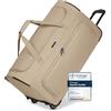REDOLZ borsone da viaggio con ruote L 71 cm | trolley morbido 83 L leggero per uomo e donna | Duffle Essentials