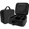 Frilla GLAMANIA - Beauty case portatile per trucco, da donna, con specchio, borsa per trucchi, trousse con specchio, borsa per cosmetici con specchio, borsa da viaggio, schwarz, 27 x 25 x 11 cm, Moderno