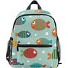 LDIYEU Pesce Pois Mare Carino Zaino per Asilo Nido Prescolare Bambini Studente Bookbag Zainetti per 2-7 Anni Capretto Viaggio Ragazze Ragazzi