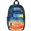 Seven Zaino Scuola Media Ragazzo, Scuola Elementare, Dual, Scomparto PC, Tasca Borraccia, blu arancione
