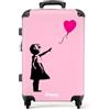 NoBoringSuitcases.com Valigia, Valigia Grande, Trolley Medio, Serratura TSA, Valigia Media, Valigia Trolley Grande, Valigia Grande Leggera, Valigia Grande 23 kg (67cm - 72L), (Ragazza - Rosa)