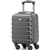 Flight Knight Lightweight 4 Wheel ABS Hard Case Suitcases Cabin Carry On Hand Luggage Approved For Over 100 Airlines Including British Airways, easyJet & Maximum Size For Ryanair 40x20x25cm