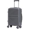 R.Leone Valigia da 1 Fino a Set 3 Bagaglio mano 55x40x20 Ryanair, Medio, Grande Ultra Strong Antiurto Resistente Trolley rigido leggero 8 ruote Polipropilene 6080 (Grigio, M Valigia Media)