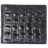 Alice Fan Lusso Reale Coccodrillo Cuoio Degli Uomini Del Raccoglitore Della Pelle di Alligatore Bifold Portafoglio, Indietro nero, Portafoglio in pelle di coccodrillo naturale