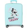 Disney Valigia cabina Disney Mickey Friendly Turchese 40x55x20 cm ABS rigido Lucchetto TSA integrato 38.4L 2.82 kg Bagaglio a mano 4 doppie ruote