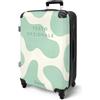 NoBoringSuitcases.com® Valigia Media Rigida 67 cm 72L, Grande Bagaglio con Ruote, Leggero, per Bagagli da 20 kg, Motivo a Macchie di Mucca, Disponibile in Diverse Tinte