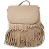 Emila Zainetto con frange donna zaino ragazza vintage di ecopelle moda borsa da passeggio per uscire tempo libero casual semplice scuola Università viaggio gita primavera estate 2026 Camel