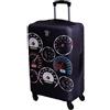 BERTOO Coprivaligia Elastico Protettivo XL-XXL Nero Moto per Valigie da 71x50x32cm a 75x49x29cm Protezione per Borsa da Viaggio Lavabile in Spandex/Poliestere con Chiusura a Cerniera