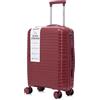 R.Leone Valigia da 1 Fino a Set 3 Bagaglio a mano 55x40x20 Ryanair, Medio, Grande Ultra Strong Antiurto Trolley leggero 8 ruote Polipropilene 6080 (Bordò, M Valigia Media)