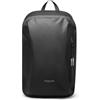 Gaston Luga DuoSeal, zaino leggero da 35,6 cm, nero, ecologico, ultraleggero, retro in rete, organizer da viaggio, Nero