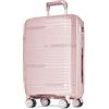 POSH Valigia L 65x45x27 cm - Bagagli rigida da 62 L in polipropilene - Trolley ultraleggero da 3,2 kg con serratura TSA e doppie ruote silenziose a 360° - Robusta viaggio da stiva con ruote