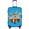GBTROEY Coprivaligie personalizzati per bagagli - Coperchio protettivo per valigie da viaggio multicolore con foto su entrambi i lati, coprivaligie per bagagli da 18-32 pollici